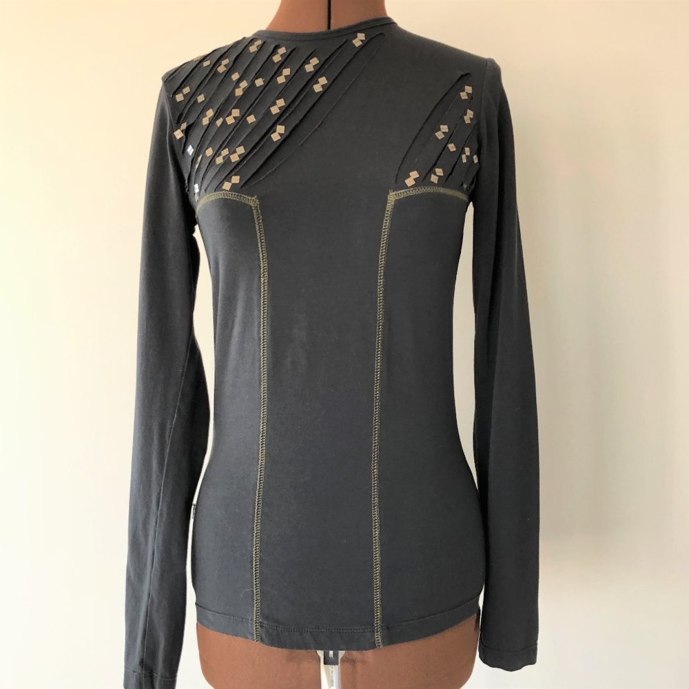 Psylo Long Sleeve Top with Sequins